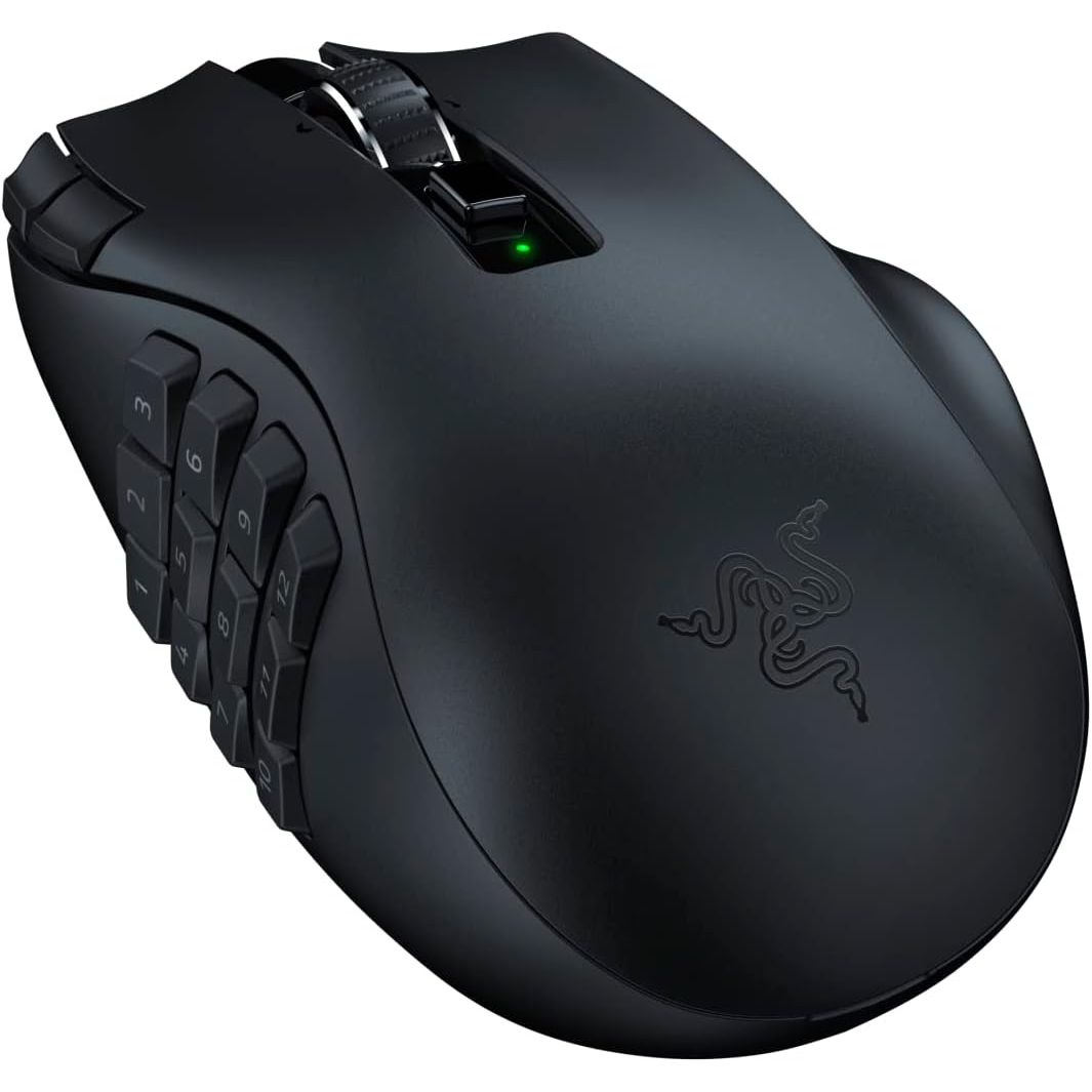 Buy Razer,Razer Naga V2 HyperSpeed Wireless MMO Gaming Mouse, 19 Programmable Buttons, 250H Battery, Focus Pro 30K Sensor, 2.4GHz Wireless, Black - Gadcet UK | UK | London | Scotland | Wales| Near Me | Cheap | Pay In 3 | Mice & Trackballs